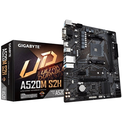 Gigabyte A520M S2H Micro-ATX AM4 Motherboard DDR4 HDMI 2.1 PCIe 3.0 Gigabyte A520M S2H Micro-ATX AM4 Motherboard DDR4 HDMI 2.1 PCIe 3.0